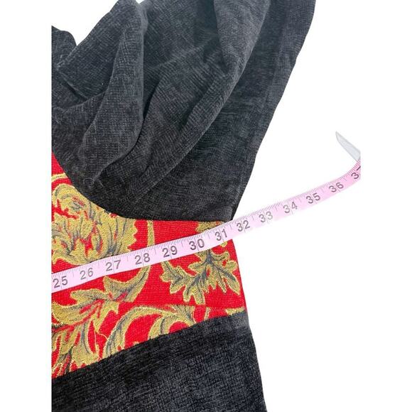 Vintage Alex Kin Patchwork Tapestry Jacket Coat Red Black Womens Plus Size 3XL - Picture 6 of 8